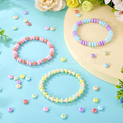 350Pcs 7 Colors UV Plating Opaque Acrylic Beads&nbsp;MACR-TA0002-31
