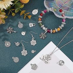 150Pcs 15 Style Tibetan Style Alloy Pendants&nbsp;TIBEP-FH0001-13