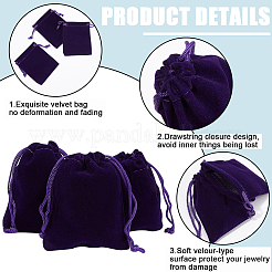 Velvet Jewelry Drawstring Gift Bags&nbsp;ABAG-BBC0001-10B-04