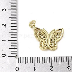 Brass Micro Pave Clear Cubic Zirconia Pendants&nbsp;KK-U005-01I-G