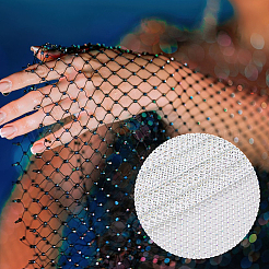 Gauze Elastic and Rhinestone for Garment Accessories&nbsp;FIND-WH0152-700B