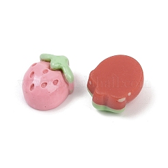 オペーク樹脂カボション  ランダムな色  苺  12x9.5x6mm&nbsp;RESI-K043-05A