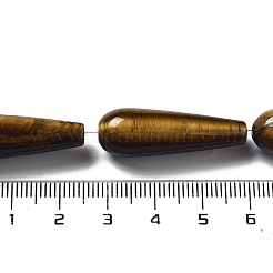 天然石タイガーアイビーズ連売り  ティアドロップ  30~30.5x10~10.5mm  穴：1.4mm  約6個/連  7.13~7.20インチ（18.1~18.3cm）&nbsp;G-P528-H14-01