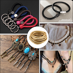5M Braided Round PU Leather Jewelry Cord&nbsp;OCOR-GF0004-96B-03