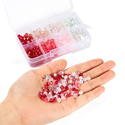 560Pcs 8 Style Transparent Spray Painted & Electroplate Transparent  Glass Beads&nbsp;GLAA-LS0001-07