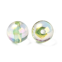 UV Plating Transparent Rainbow Iridescent Acrylic Beads&nbsp;OACR-F004-01D