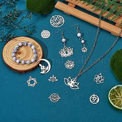 12Pcs 12 Style 201 Stainless Steel Pendants&nbsp;STAS-SZ0002-48P