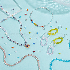 15 Strands 15 Colors Electroplate Glass Beads Strands&nbsp;EGLA-PH0001-77A