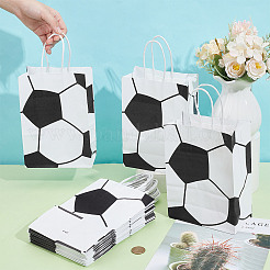 Football Printed Paper Gift Bags with Handle&nbsp;ABAG-WH0045-31A