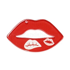 Valentine's Day Theme Opaque Acrylic Pendants&nbsp;SACR-F011-03B