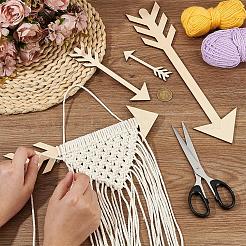 未加工の木材チップ  DIY クラフト ペインティング  矢印  98~327x22~65x4mm  4個/セット&nbsp;DIY-WH0656-19A