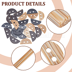 24Pcs 3 Colors Resin Buttons&nbsp;BUTT-GF0004-24