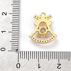 Rack Plating Brass with Cubic Zirconia Pendants&nbsp;KK-Q010-05G