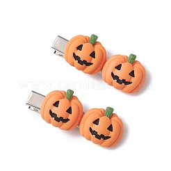 Pumpkin Iron Flat Alligator Hair Clips&nbsp;PHAR-JH00130