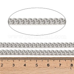 変色しにくい304ステンレススチールカーブチェーン  スプールで  未溶接ツイストチェーン  ステンレス鋼色  6x4.5x1.2mm  約82.02フィート（25m）/ロール&nbsp;CHS-R009-01