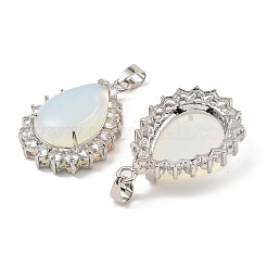 Opalite & Rhinestone Pendants&nbsp;G-K338-31P-03