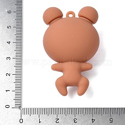 ポリ塩化ビニールのプラスチックチャーム  赤い唇のカエル  ペルー  52.5x32x21mm  穴：2mm&nbsp;KY-P020-A02