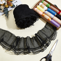 10mポリエステルリボン  衣服縫製アクセサリー  ブラック  3-3/4インチ（95mm）  約10.94ヤード（10m）/セット&nbsp;OCOR-BC0009-62A