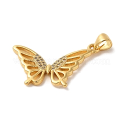 Brass Micro Pave Cubic Zirconia Pendants&nbsp;KK-C072-38G