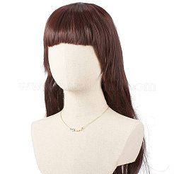 天然パールと貝殻の星とナザールボンジュウビーズのペンダント ネックレス  女性用金メッキ 304 ステンレススチールジュエリー  貝殻色  16.65インチ（42.3cm）&nbsp;NJEW-JN03898-02