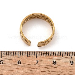 女性用矢印304ステンレススチールオープンカフリング  ゴールドカラー  ゴールドカラー  5.5mm  内径: 調節可能&nbsp;RJEW-M049-01G-06