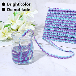 1 Roll Polyester with Paillette Wavy Fringe Trim Ribbon&nbsp;OCOR-GF0005-72B