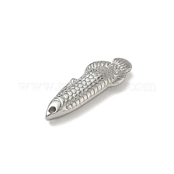 304ステンレスペンダント  魚のチャーム  変色しない  ステンレス鋼色  27.5x9.5x4.5mm  穴：1.2mm&nbsp;LS-STAS-C138-05B-P
