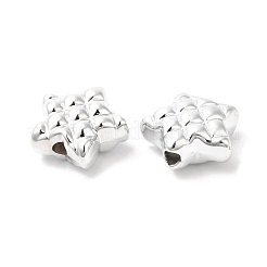 メッキccbプラスチックビーズ  スター  プラチナ  18.5x20.2x9.3mm  穴：3mm&nbsp;PACR-C004-10P