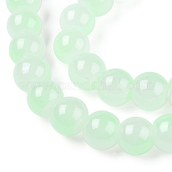 Baking Paint Imitation Jade Glass Round Bead Strands&nbsp;X1-DGLA-N003-10mm-08-1