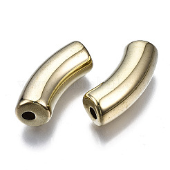 CCBプラスチックビーズ  DIYのジュエリーには  カーブチューブ  ライトゴールド  35x14x11mm  穴：3.5mm  約155個/500g&nbsp;CCB-N003-72LG