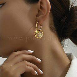 201 Stainless Steel Enamel Hoop Earrings&nbsp;GD4383