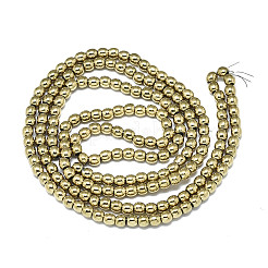 Electroplate Non-magnetic Synthetic Hematite Beads Strands&nbsp;X-G-S352-52A-01