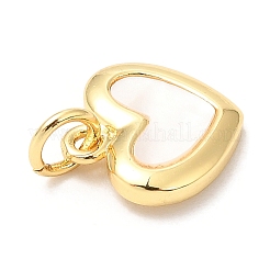 Rack Plating Brass Heart Charms&nbsp;KK-A185-24G-02