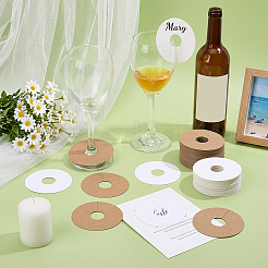 150Pcs 2 Colors Paper Wine Glass Charms&nbsp;AJEW-FG0006-22