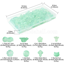 120Pcs 8 Styles Spray Painted Transparent Glass Beads&nbsp;GLAA-FS0002-22