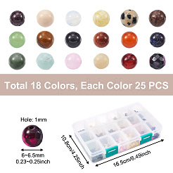 450Pcs 18 Colors Natural & Synthetic Gemstone Beads&nbsp;G-YS0001-10