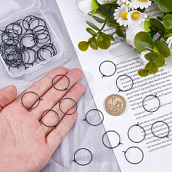 50Pcs 304 Stainless Steel Hoop Earrings&nbsp;EJEW-HS0001-12A