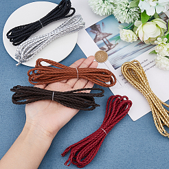 6Pcs 6 Colors Braided Imitation Leather Cords&nbsp;OCOR-DC0001-10B