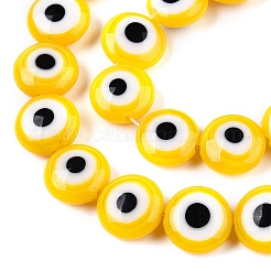 Handmade Evil Eye Lampwork Beads Strands&nbsp;LAMP-N024-27A-01
