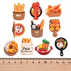 食品をテーマにした不透明樹脂カボション  混合図形  混合図形  20~32x21~31x6~11mm&nbsp;RESI-B048-06