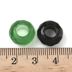 ガラスヨーロピアンビーズ  大穴ビーズ  多面カット  ロンデル  ミックスカラー  11.5x5.5~7.5mm  穴：5.5~6mm&nbsp;GLAA-A020-02