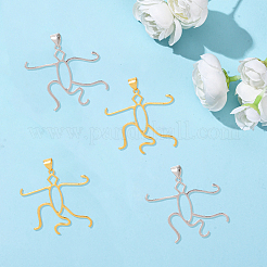 4Pcs 2 Colors Brass Pendants Cabochon Settings&nbsp;FIND-SC0017-24A