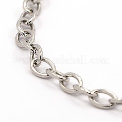 Tarnish Resistant 304 Stainless Steel Cable Chains Bracelets&nbsp;BJEW-E034-22P