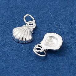 925 Sterling Silver Shell Charms with Jump Rings&nbsp;STER-K181-07S