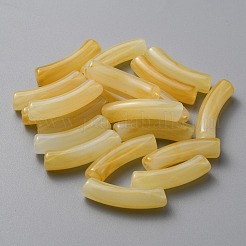 不透明なアクリルビーズ  カーブチューブ  ライトカーキ  31.5x7.5mm  穴：1.8mm  20個/袋&nbsp;MACR-WH0007-83H