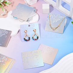 50Pcs Laser Embossed Flower Paper Jewelry Display Cards for Earrings&nbsp;CDIS-TA0001-54