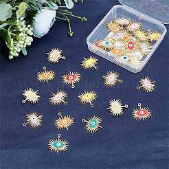 28pcs 7 colors Alloy Enamel Pendants&nbsp;ENAM-SC0002-45