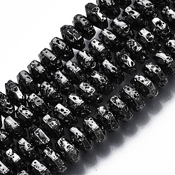 Electroplated Natural Lava Rock Beads Strands&nbsp;G-T114-66