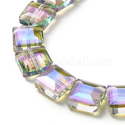 Transparent Electroplate Glass Beads Strands&nbsp;EGLA-E030-01K-01