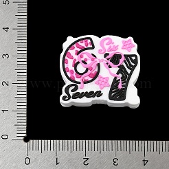 Number 6 7 Theme Cartoon Silicone Beads&nbsp;SIL-E013-02C
